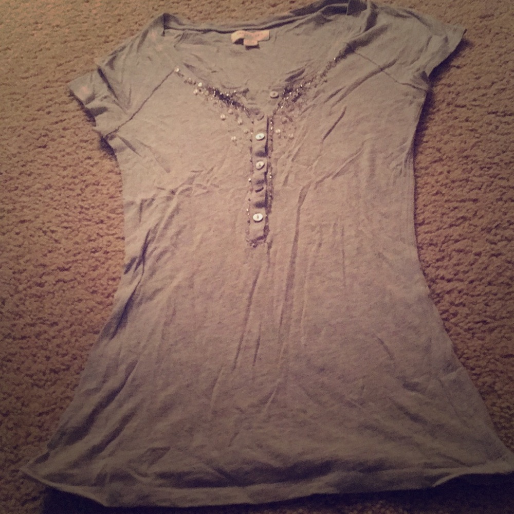 Gray Henley tee from Abercrombie